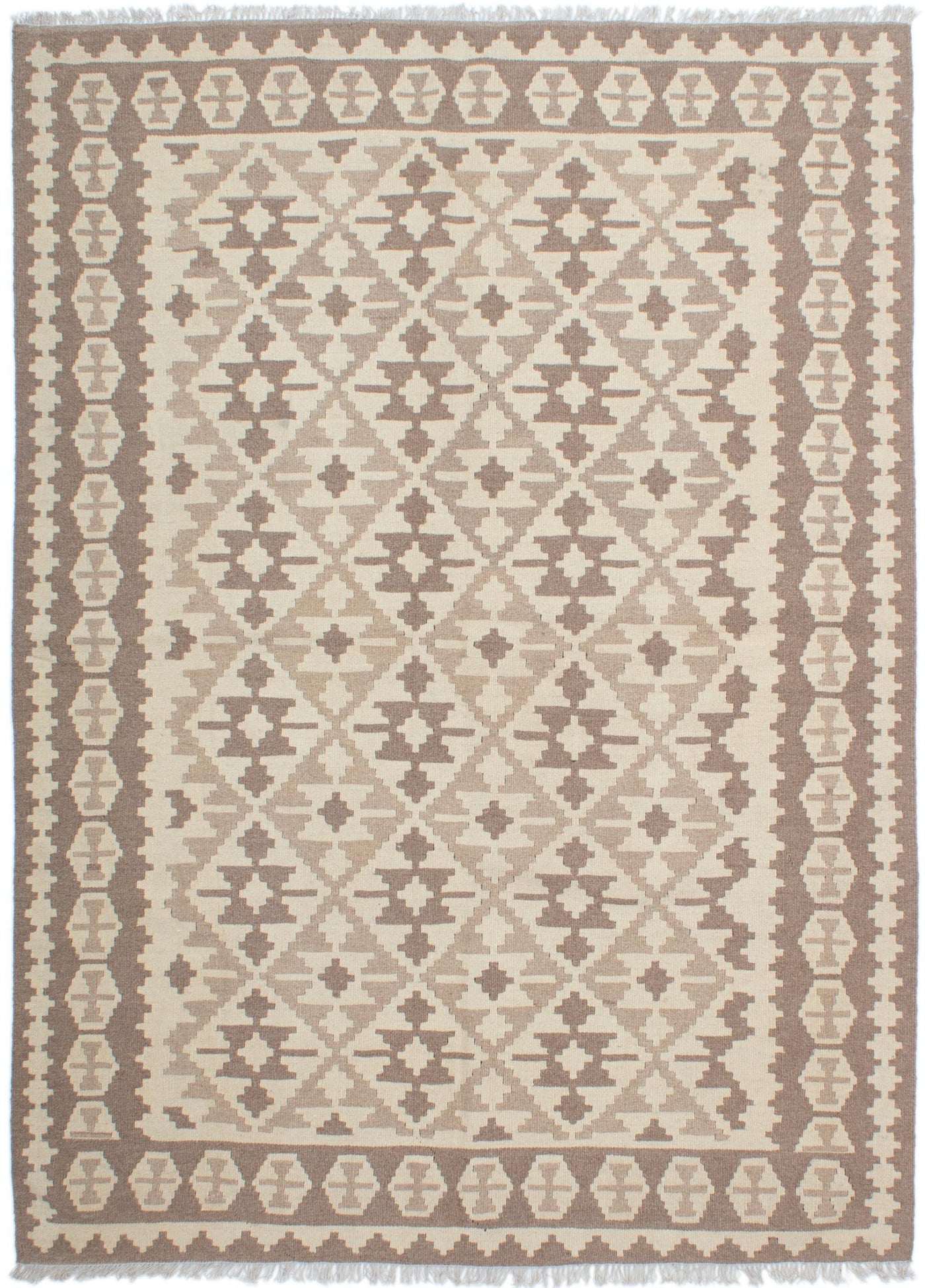 Kelim Fars Beige Braun 240x170