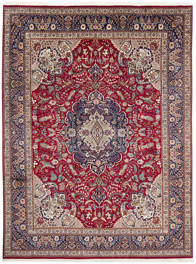 Antiker Perserteppich 50 Raj Tabriz 4x3