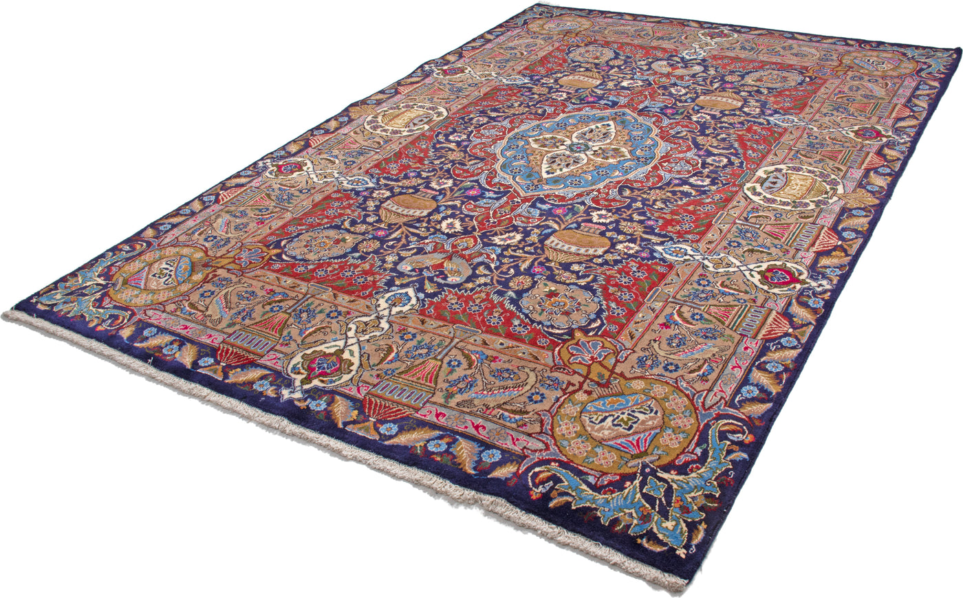 Oriental Kashmar Perserteppich mit Zirhaki Muster