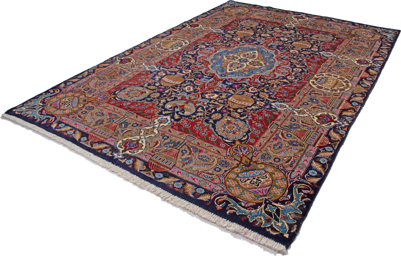 Oriental Kashmar Perserteppich mit Zirhaki Muster