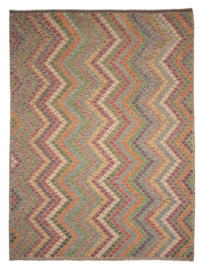 200x300 Kelim Teppich Blumenmuster Bunt Modern